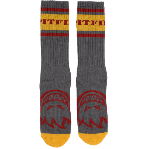 Spitfire Classic '87 Crew Socks - Gray/Gold/Deep Red - Image 3