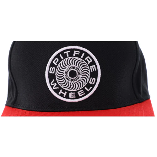 Spitfire Classic '87 Swirl Patch Snapback Hat - Black/Red - Image 2