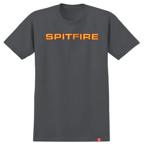 Spitfire Classic '87 Tee - Charcoal/Gold/Red