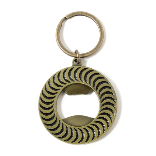 Spitfire Classic Swirl Bottle Opener Keychain - Brass