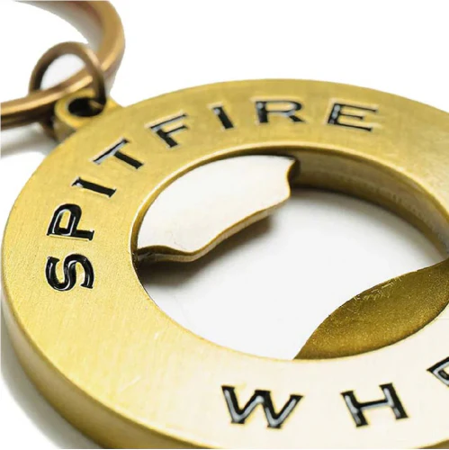 Spitfire Classic Swirl Bottle Opener Keychain - Brass - Image 4