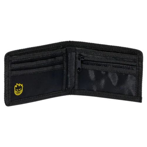 Spitfire Corduroy Flames Script Bi-Fold Wallet - Black - Image 3