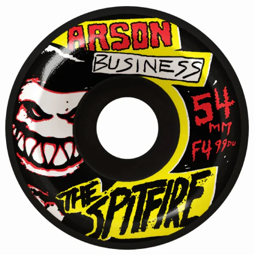 Spitfire F4 Conical Arson Business Wheels Black 54MM 99D