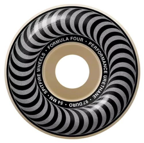 Spitfire F4 Classic Silver Swirl Wheels Natural 54MM 97D