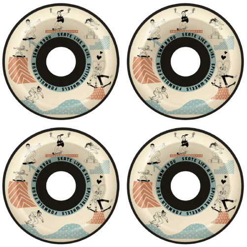 Spitfire F4 Conical Full Skate Like a Girl Wheels Black 56MM 99D - Image 2