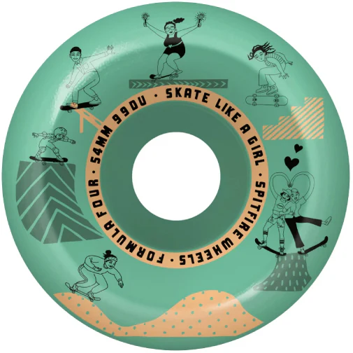 Spitfire F4 Conical Full Skate Like a Girl Wheels Mint 54MM 99D