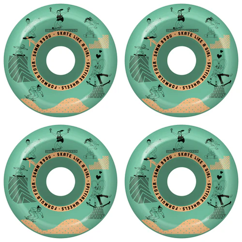 Spitfire F4 Conical Full Skate Like a Girl Wheels Mint 54MM 99D - Image 2