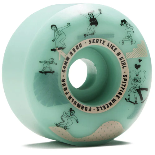 Spitfire F4 Conical Full Skate Like a Girl Wheels Mint 54MM 99D - Image 3