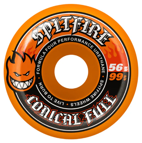 Spitfire F4 Conical Full Wheels Orange 56MM 99D