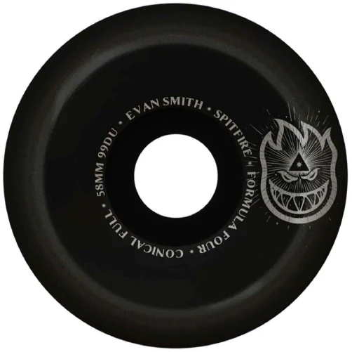 Spitfire F4 Evan Smith Conical Full Wheels Black 58MM 99D
