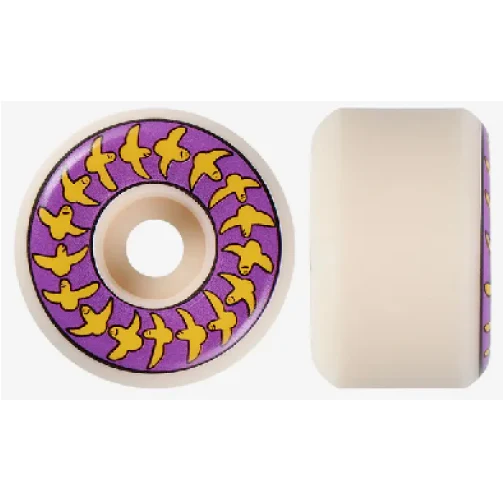 Spitfire F4 Mark Gonzales Conical Full Birds Wheels Purple/Yellow/Natural 58MM 99D - Image 2