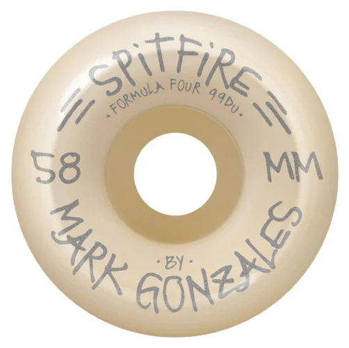 Spitfire F4 Mark Gonzales Conical Full Birds Wheels Purple/Yellow/Natural 58MM 99D - Image 3