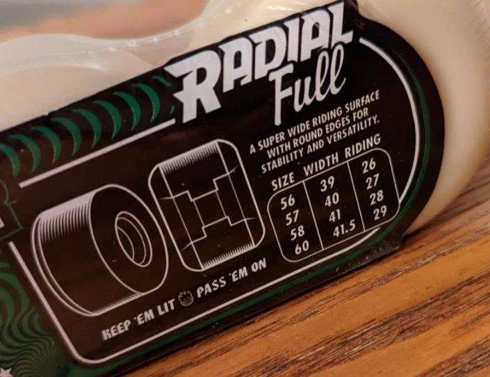 Spitfire F4 Curren Caples Burn Squad Radial Full Wheels 56MM 99D - Image 3