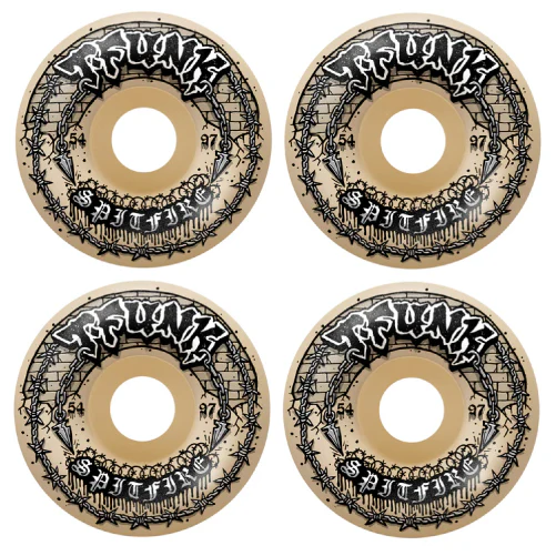 Spitfire F4 Radial Full T-Funk Raw Wheels 54MM 97D - Image 2