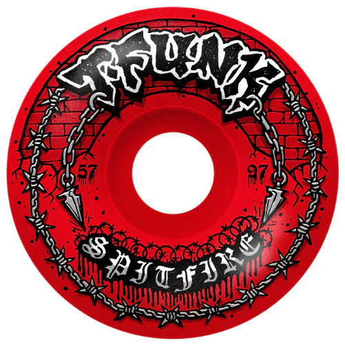 Spitfire F4 Radial Full T-Funk Raw Wheels 57MM 97D
