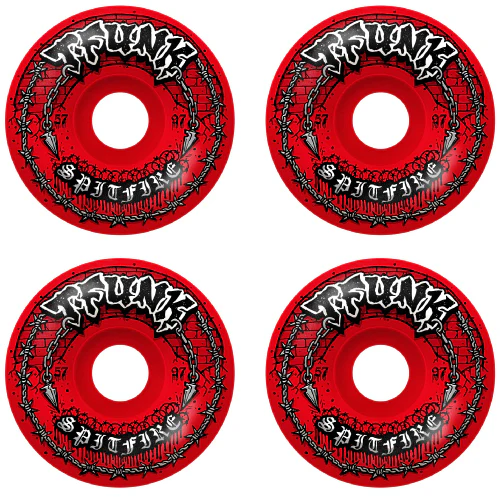 Spitfire F4 Radial Full T-Funk Raw Wheels 57MM 97D - Image 2