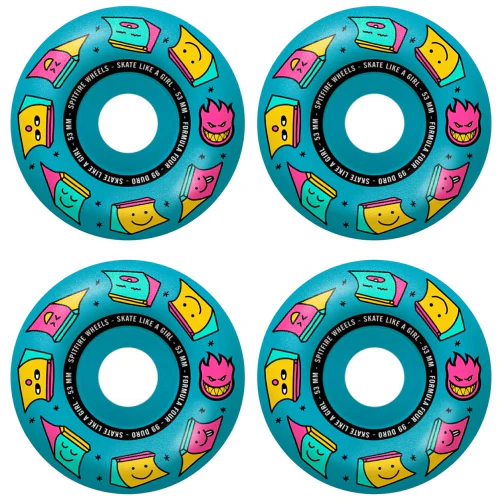 Spitfire F4 Radial Skate Like a Girl Wheels Blue 53MM 99D - Image 2