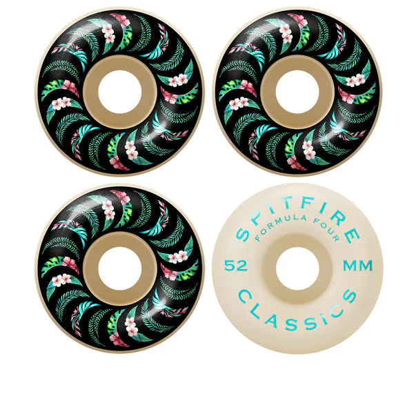 Spitfire F4 Classic Floral Swirl Wheels 52MM 99D - Image 2