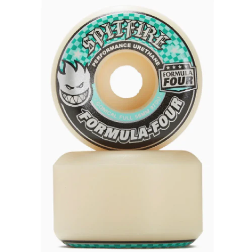 Spitfire F4 Conical Full Wheels Natural/Teal 97D - Image 3