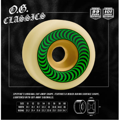Spitfire F4 OG Classic Wheels Natural/Purple 58MM 99D - Image 6