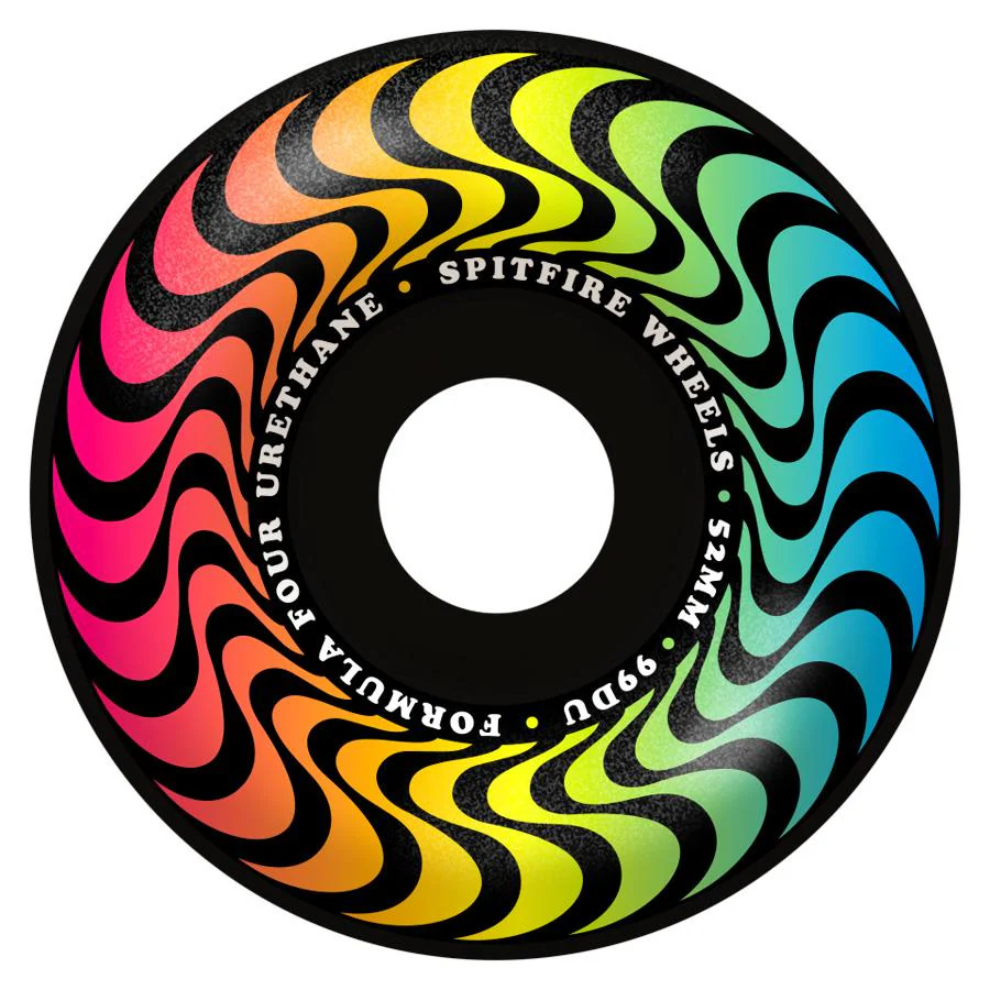 Spitfire Formula Four Radial Trippy Swirl Black Wheels 52MM 99D