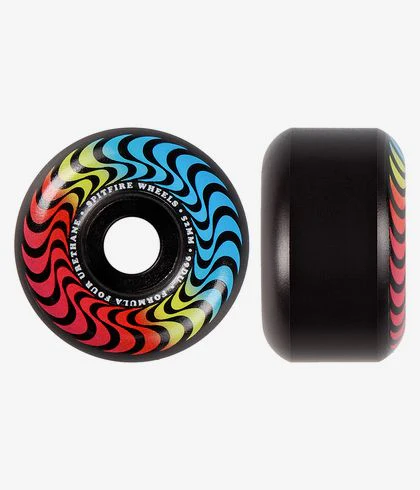 Spitfire Formula Four Radial Trippy Swirl Black Wheels 52MM 99D - Image 2