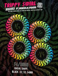 Spitfire Formula Four Radial Trippy Swirl Black Wheels 52MM 99D - Image 3
