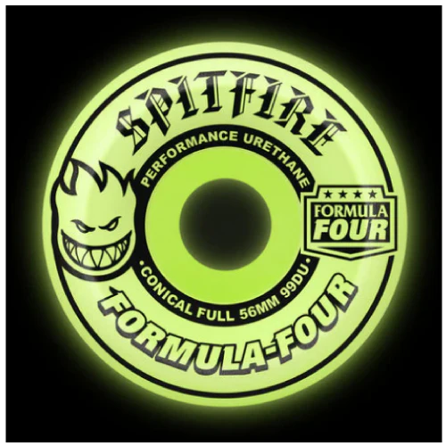 Spitfire F4 Conical Full Glow Wheels Natural 58MM 99D