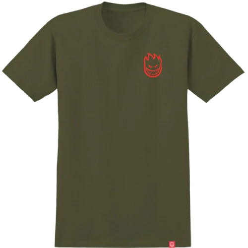 Spitfire Lil Bighead Tee - Military Green/Red
