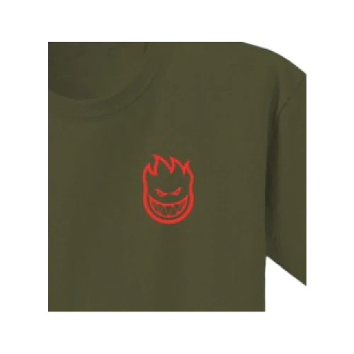 Spitfire Lil Bighead Tee - Military Green/Red - Image 2