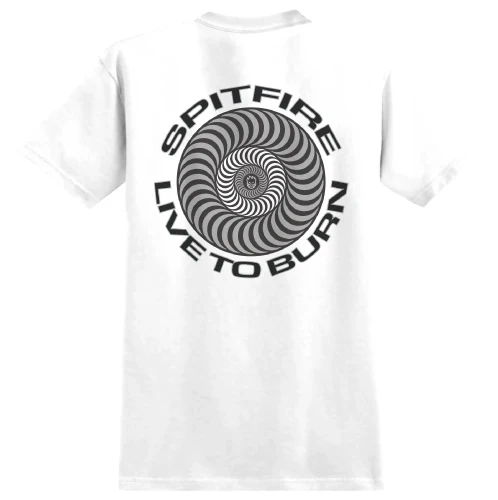 Spitfire Live to Burn Tee - White