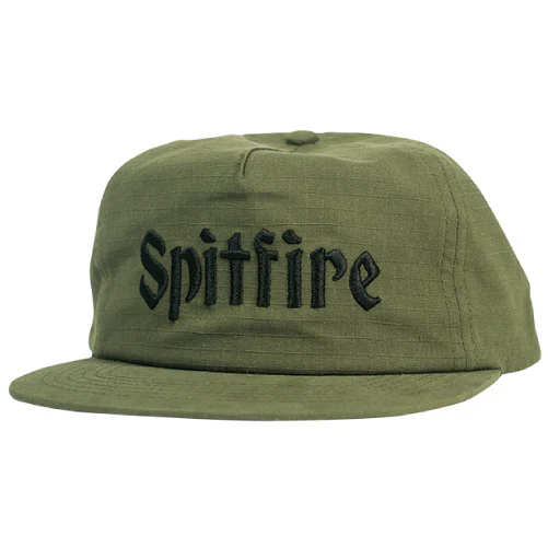 Spitfire Molotov Script Ripstop Snapback Hat - Green/Black