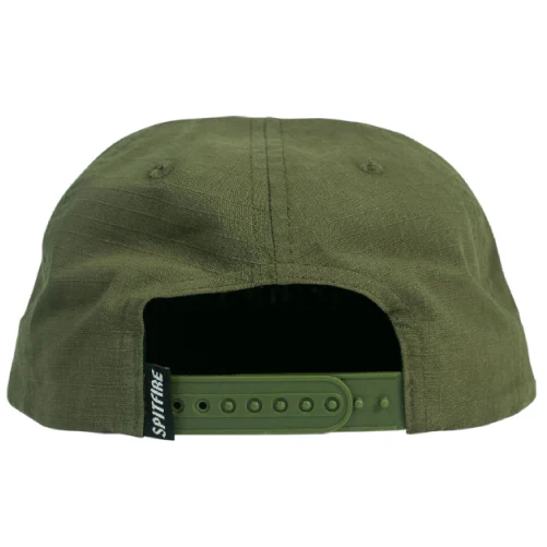 Spitfire Molotov Script Ripstop Snapback Hat - Green/Black - Image 2