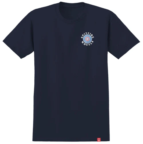 Spitfire OG Classic Fill Tee - Navy/White/Blue/Red - Image 2