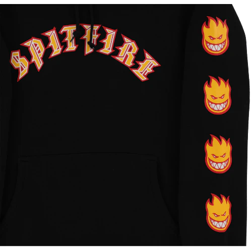 Spitfire Old E BigHead Fill Hoodie - Black - Image 6