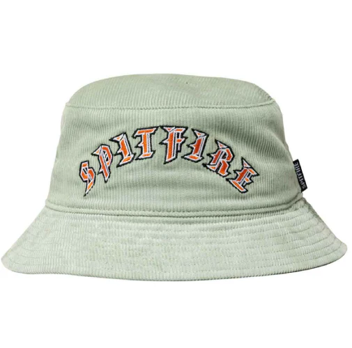 Spitfire Old E Arch Bucket Hat - Grey Corduroy/Red