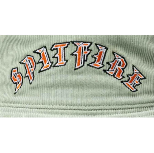 Spitfire Old E Arch Bucket Hat - Grey Corduroy/Red - Image 2