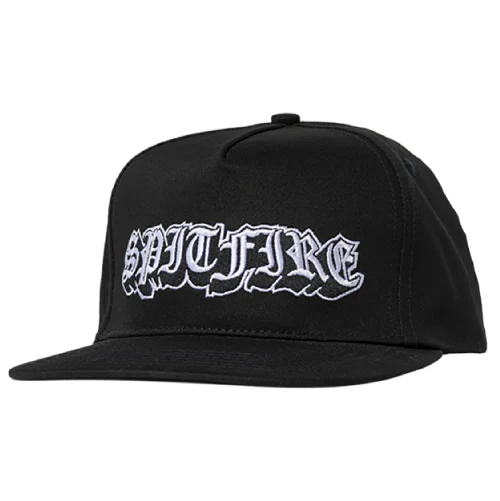 Spitfire Old E Drop Snapback Hat - Black/White