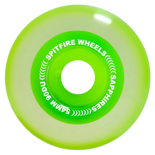 Spitfire Sapphires Conical Full Wheels Neon Green 54MM 90D - Image 2