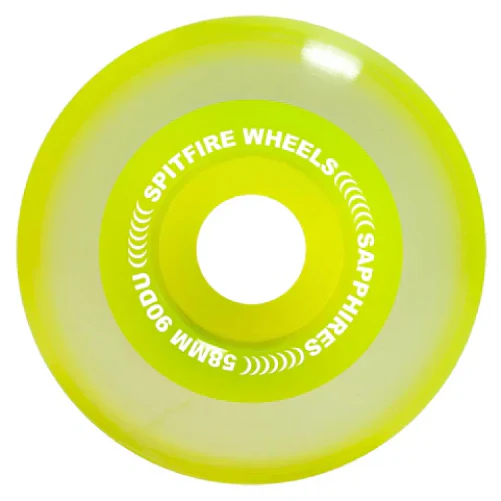 Spitfire Sapphires Conical Full Wheels Neon Yellow 58MM 90D - Image 2