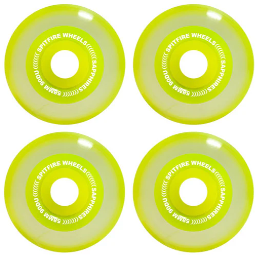 Spitfire Sapphires Conical Full Wheels Neon Yellow 58MM 90D - Image 3