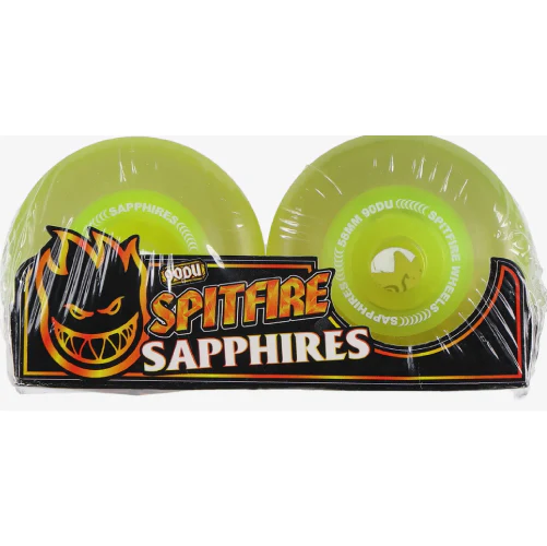 Spitfire Sapphires Conical Full Wheels Neon Yellow 58MM 90D - Image 4