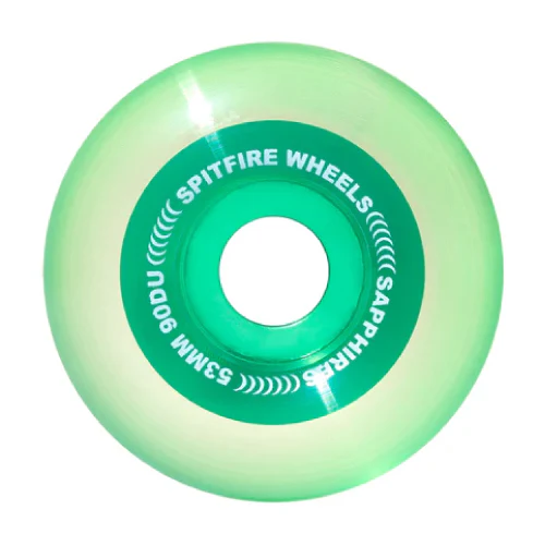 Spitfire Sapphires Radial Wheels Clear/Green 53MM 90D - Image 2