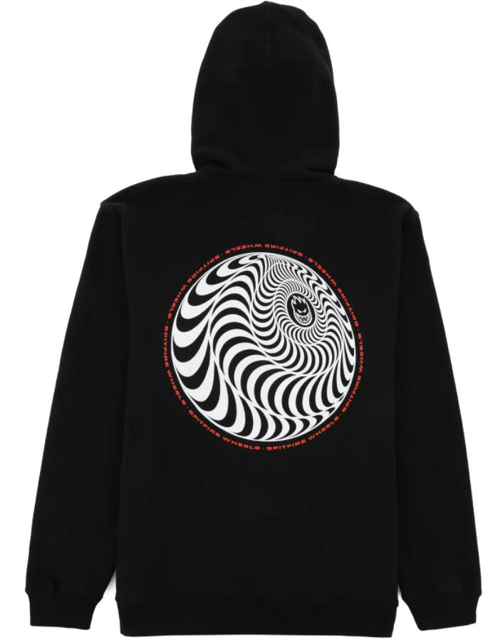 Spitfire Skewed Classic Black/White/Red Hoodie - Image 5