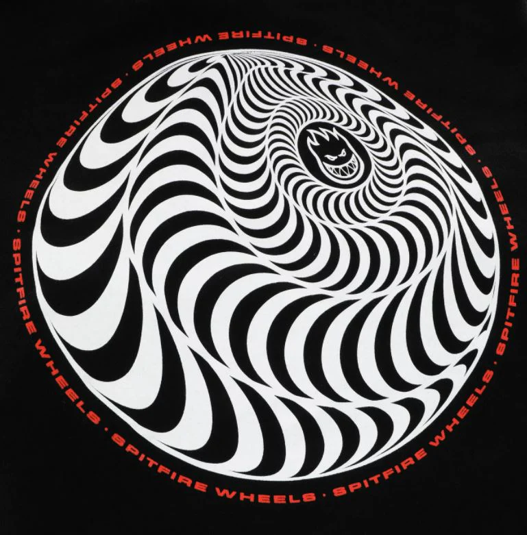 Spitfire Skewed Classic Black/White/Red Hoodie - Image 6