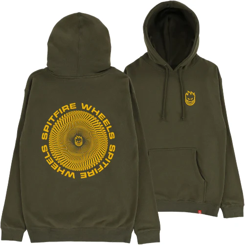 Spitfire Vortex Classic Hoodie - Army/Gold - Image 2