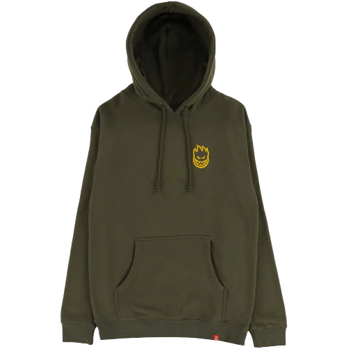 Spitfire Vortex Classic Hoodie - Army/Gold - Image 4