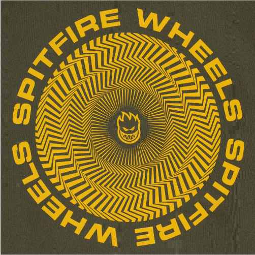 Spitfire Vortex Classic Hoodie - Army/Gold - Image 6