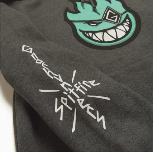 Spitfire X Gnarhunters Hoodie - Charcoal Heather - Image 2