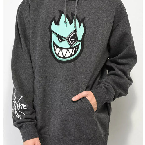 Spitfire X Gnarhunters Hoodie - Charcoal Heather - Image 3